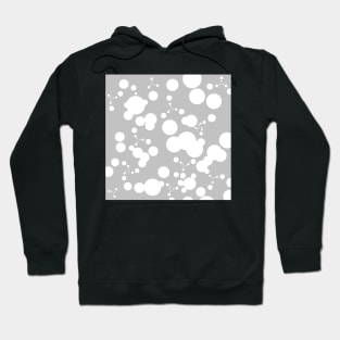 White Spot Pattern on Grey Hoodie